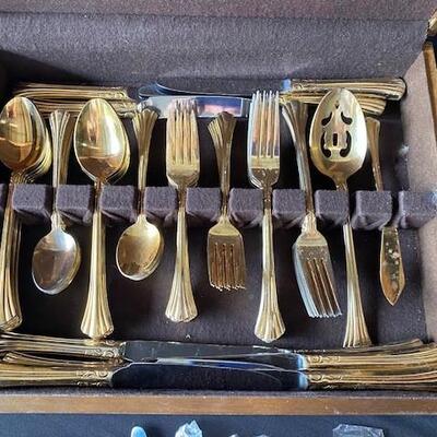 LOT#P25: Towle Gold Plated Flatware