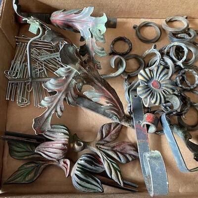LOT#T28: Assorted Mixed Metal Window Treatment Accents (Polychrome)