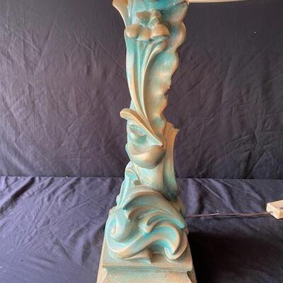 LOT#T29: Mid-Century Chalkware Lamp