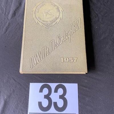 LOT#T33: 1957 USS Mount McKinley Naval Book