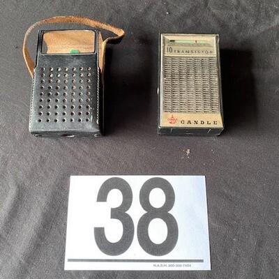 LOT#T38: Candle #10 Transistor Radio