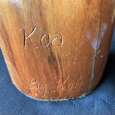 LOT#D56: Signed Koa Vases Hawaii