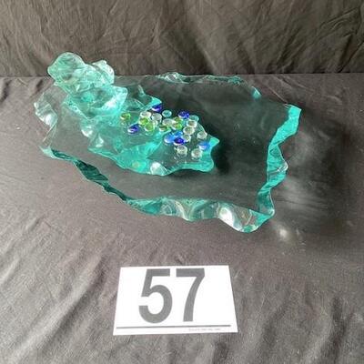 LOT#D57: Starfire Glass Sculpture