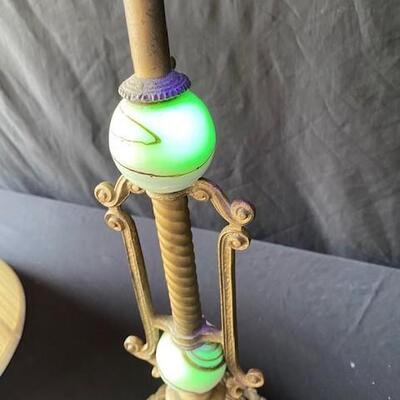 LOT#D67: Bronze Deco Lamp