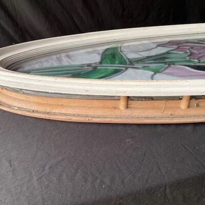 LOT#Y68: Stain Glass Door Insert Lot #1
