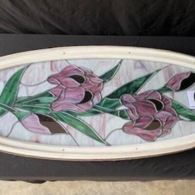 LOT#Y68: Stain Glass Door Insert Lot #1