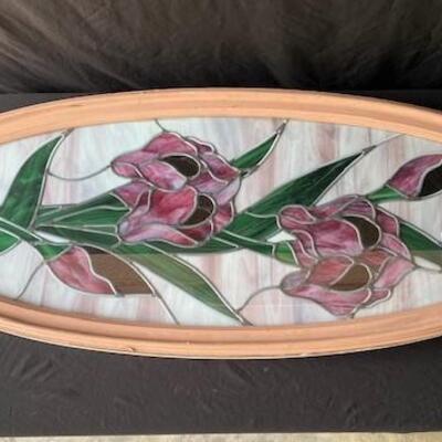 LOT#Y69: Stain Glass Door Insert Lot #2