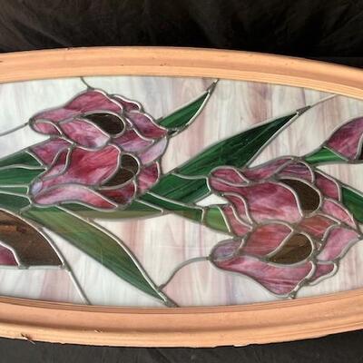 LOT#Y69: Stain Glass Door Insert Lot #2