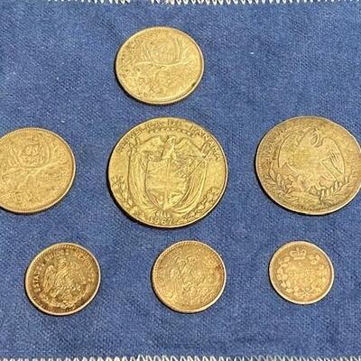 LOT#C74: 7 Silver Foreign Coins Lot