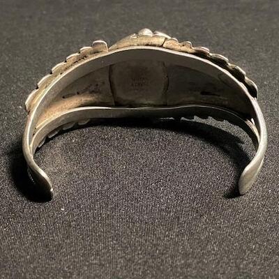 LOT#R78: Wilson Padilla Marked Sterling & Turquoise Bracelet [38g]