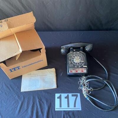 LOT#E117: 1966 ITT K-576 Telephone with Box