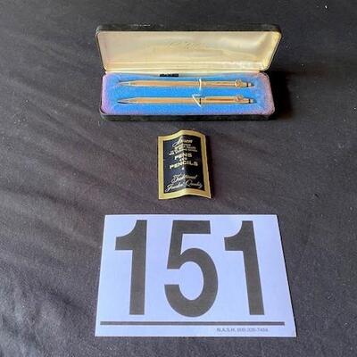 LOT#E151: NOS Vintage Anson Cadillac Grand Pen & Pencil Set