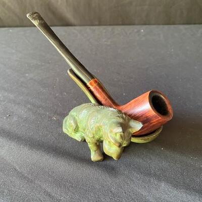 LOT#E155: Georg Jensen Pip & Dog Pipe Stand