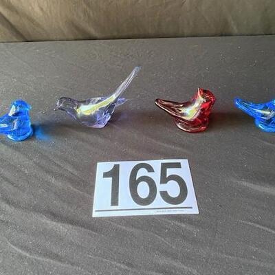 LOT#E165: Glass Bird Lot