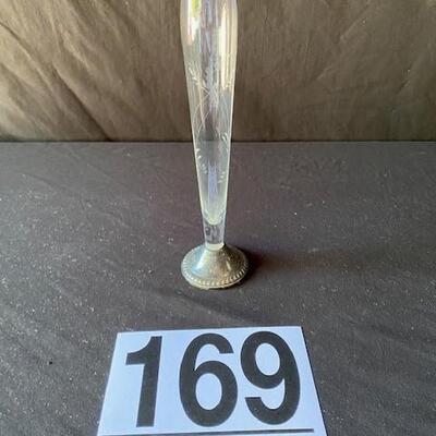 LOT#E169: Weighted Sterling Bud Vase
