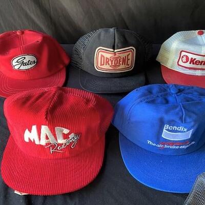 LOT#E176: Vintage Automotive Hats Lot #1
