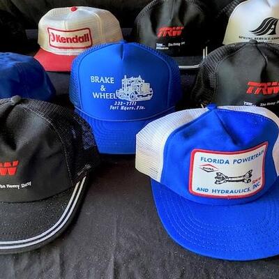 LOT#E176: Vintage Automotive Hats Lot #1