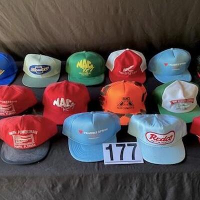 LOT#E177: Vintage Automotive Hats Lot #2
