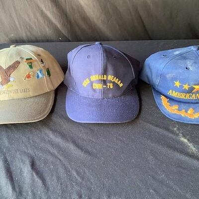 LOT#E178: Vintage Military Hats