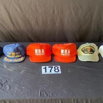 LOT#E178: Vintage Military Hats