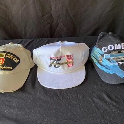 LOT#E178: Vintage Military Hats