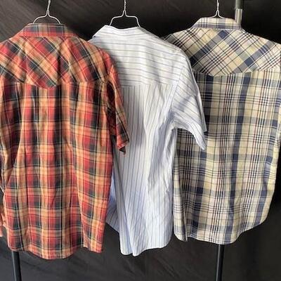 LOT#E183: Ely Cattleman Vintage Men's Shirts Lot #2