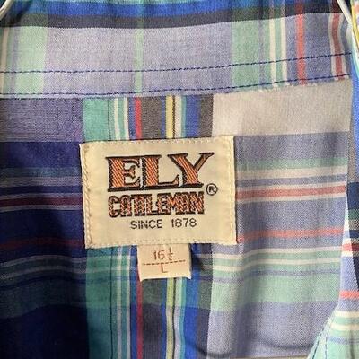 LOT#E184: Ely Cattleman Vintage Men's Shirts Lot #3