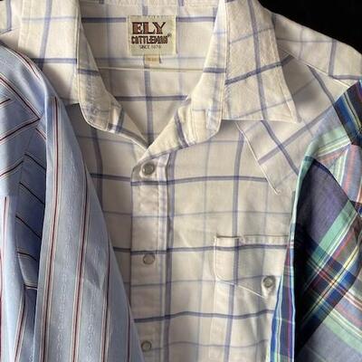 LOT#E184: Ely Cattleman Vintage Men's Shirts Lot #3