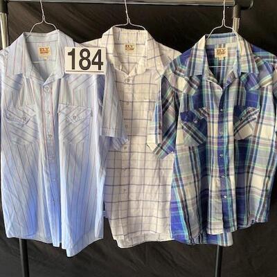 LOT#E184: Ely Cattleman Vintage Men's Shirts Lot #3