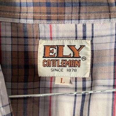 LOT#E185: Ely Cattleman Vintage Men's Shirts Lot #4