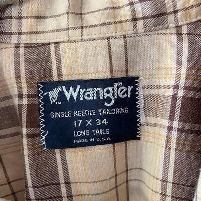 LOT#E186: Ely Cattleman Vintage Flannel Shirt & Wrangler Shirt