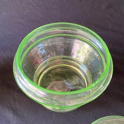 LOT#U205: Unmarked Vaseline Glass Lot #2