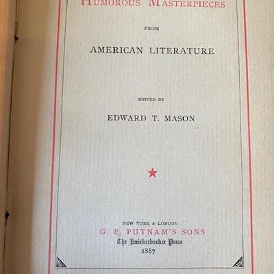LOT#G221: 1887 Humorous Masterpieces by Edward T Mason