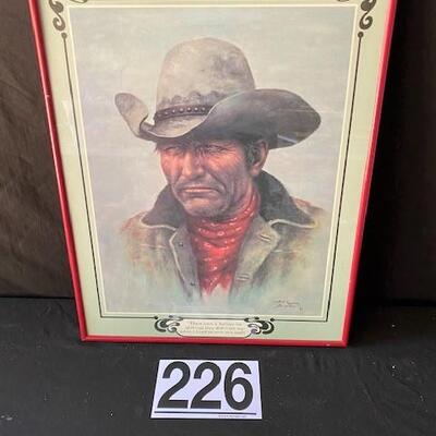 LOT#G226: Bill Hampton Ramrod Cowboy Print
