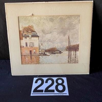 LOT#G228: Alfred Sisley Signed Matted Print