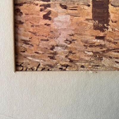 LOT#G228: Alfred Sisley Signed Matted Print