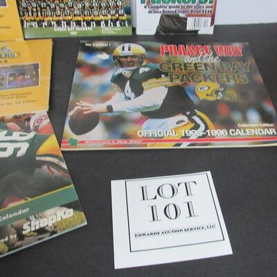 Lot of GB Packers DVDs, Calendars, TV Guide and Photo