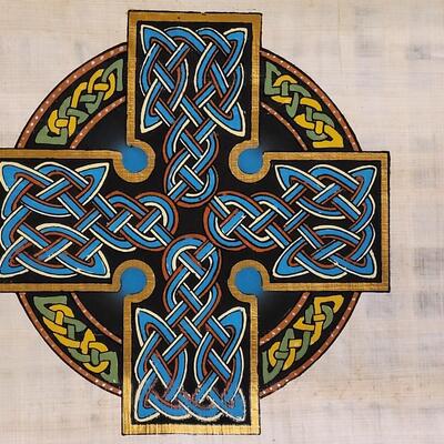 Lot 537: Celtic Art on Papyrus (no glass on frame)