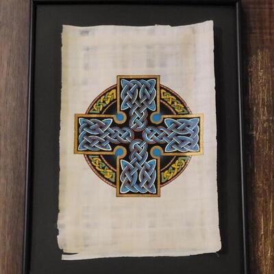 Lot 537: Celtic Art on Papyrus (no glass on frame)