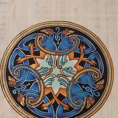 Lot 538: Celtic Artwork on Papyrus 
