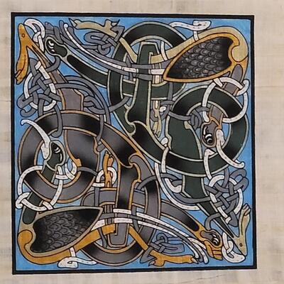 Lot 539: Celtic Art on Papyrus 