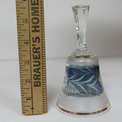 Nice Vintage Bohemian Cut to Clear With Frosted Finish Glass Bell