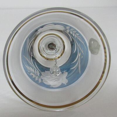 Nice Vintage Bohemian Cut to Clear With Frosted Finish Glass Bell