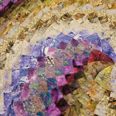 Lot 555: Original Quilted Artwork by Trish Morris 