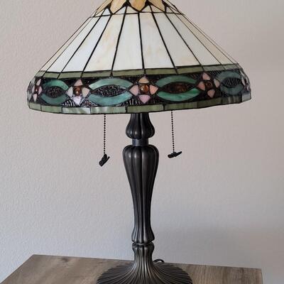 Lot 558: Tania Bricel 'Tiffany style' Lamp