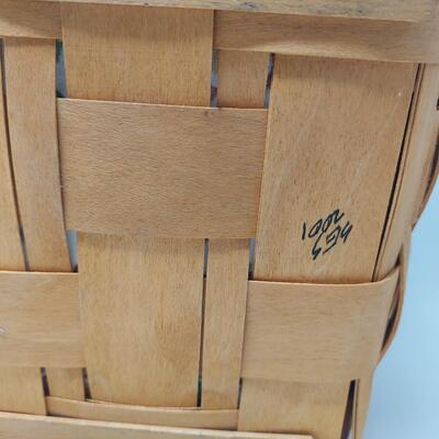2001 TWO HANDLE LONGABERGER BASKET WITH 2 INSERTS
