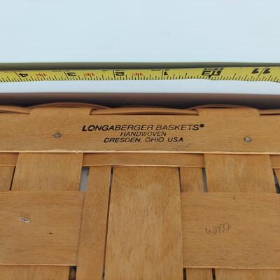 2001 TWO HANDLE LONGABERGER BASKET WITH 2 INSERTS