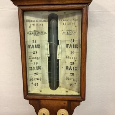402. Antique Husbands & Clarke Opticians Barometer 