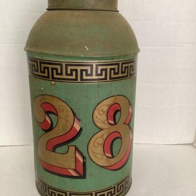 406. Antique Painted Can 