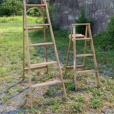 413.  Pair of Wooden Ladders 